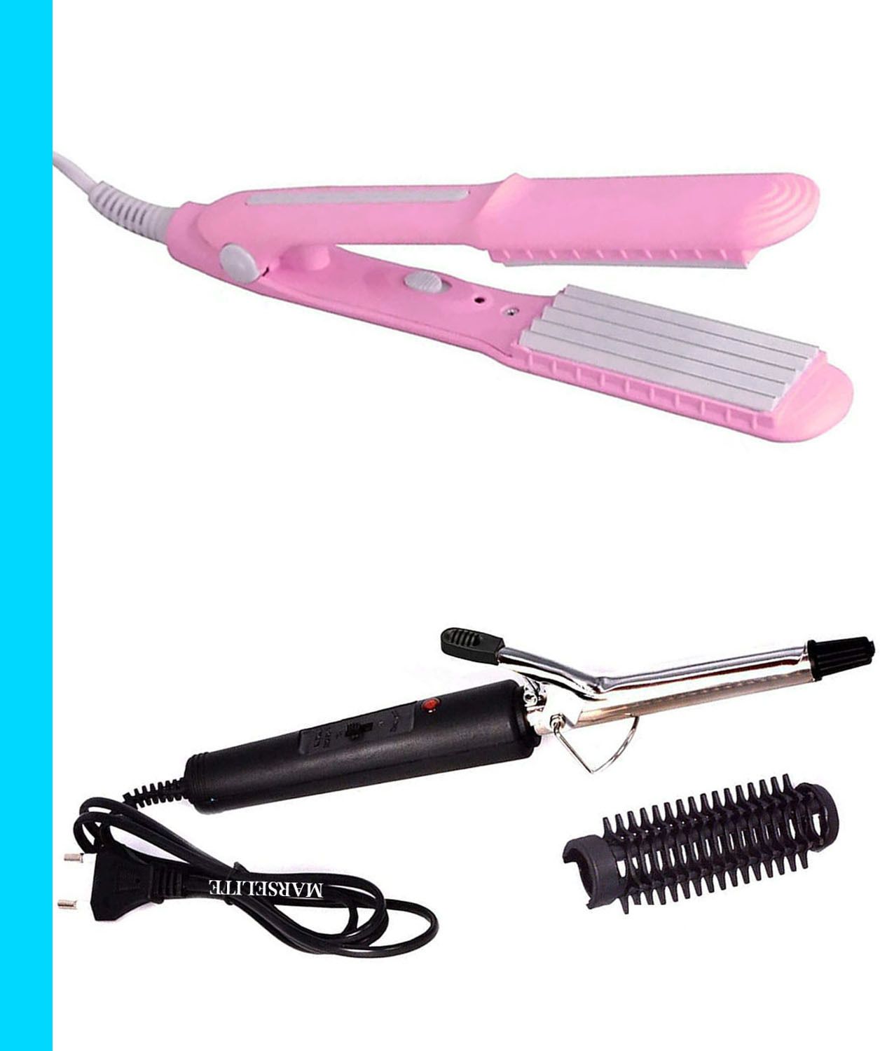 MARSELITE Curling & Crimping Iron Set for Effortless Styling at Home or On the Go Electric Hair Styler-image-17