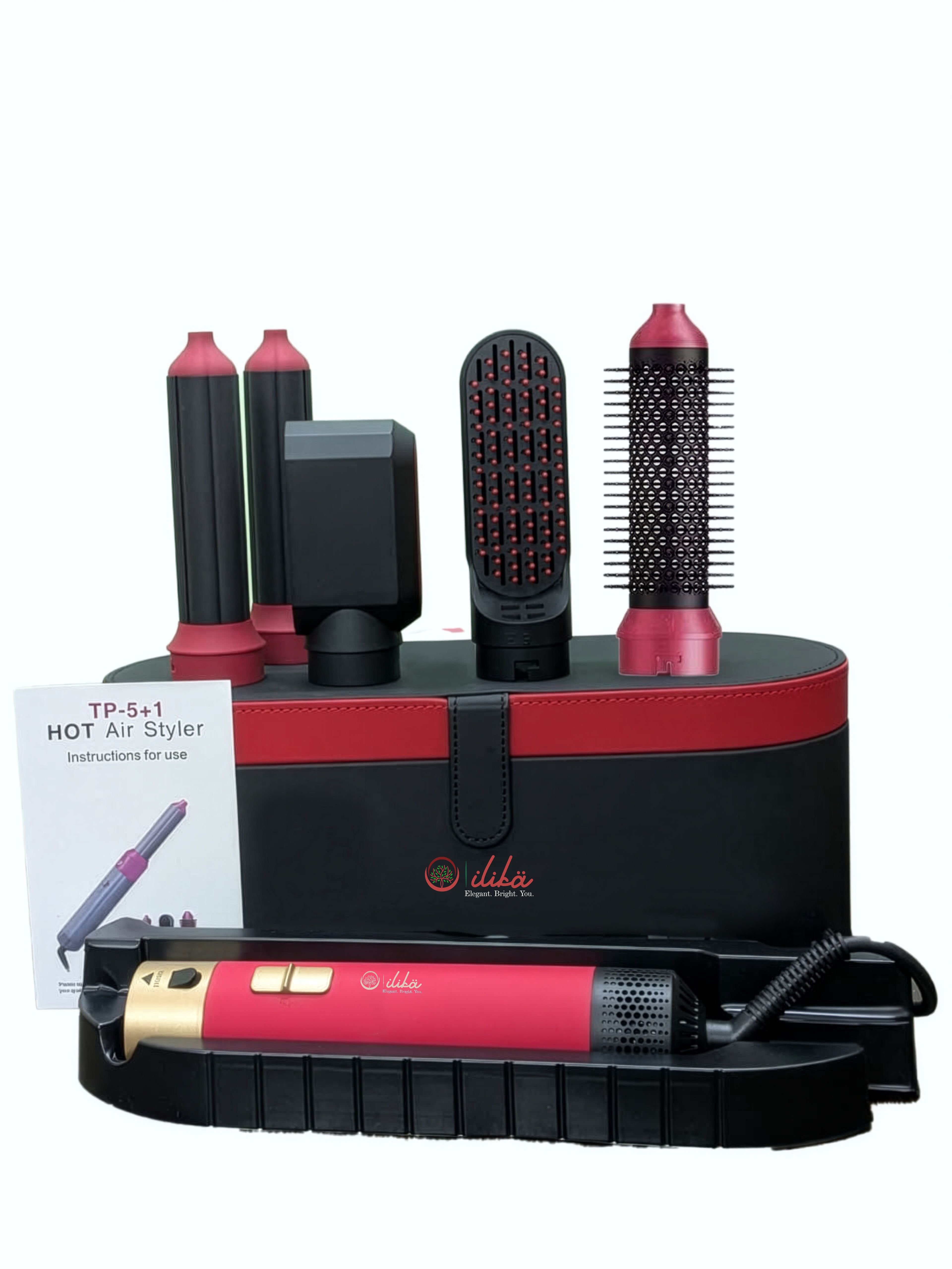 ILIKA All in 1 Multi-Styler Airwrap Tools with Leather Box | Salon Finish at Home Electric Hair Styler-image-41