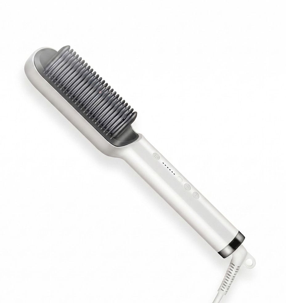 Vibrona Portable Ceramic Hair Straightener Brush for Women Men and Travel Use Electric Hair Styler-image-19