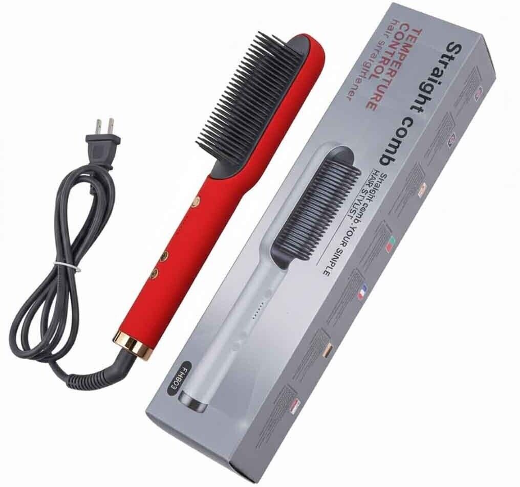 Frinzoo Easy Use Electric Hair Straightening Brush for Home Electric Hair Styler-image-10