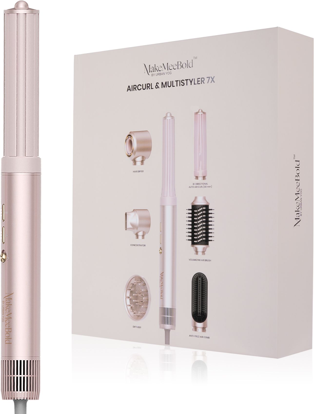 MakeMeeBold AirCurl & Multistyler 7X | Volumizer, Hair Styler, Dryer & Straightener Electric Hair Styler
