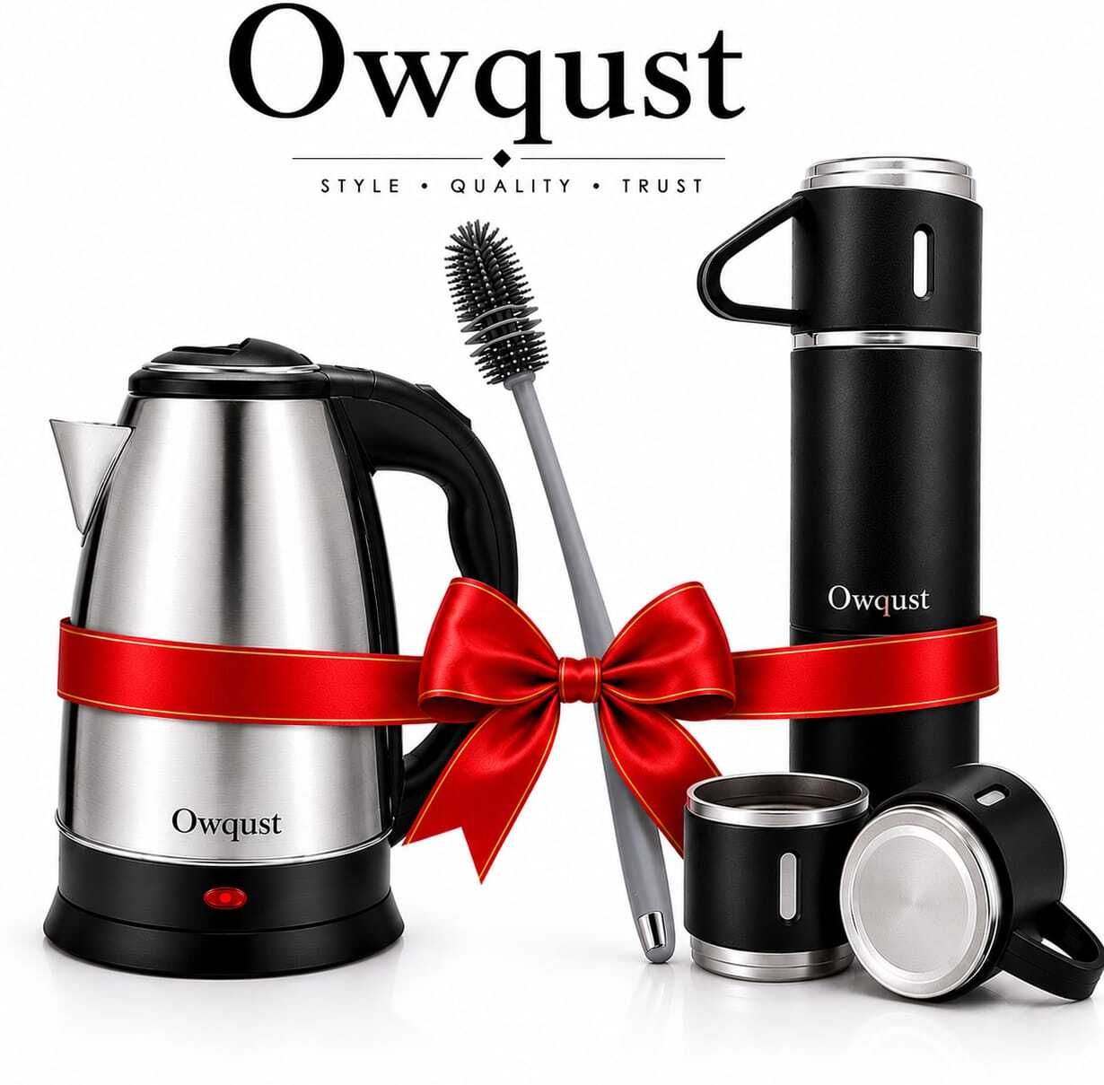Electric Kettle & Vacuum Flask Set (500ml,Multicolor) With 3 coffee Mug Beverage Maker-image-17