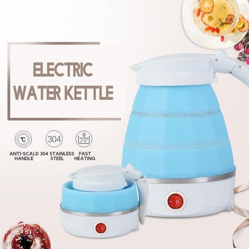 domnikyas Silicone Foldable Collapsible Electric Water Kettle Camping Boiler Electric Kettle-picture-18