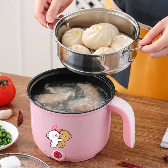 creation bazaar Electric Cooking Pot Non-Stick Cooker Egg Boiler Rice Cooker Traveling Cooker Rice Cooker, Travel Cooker, Egg Cooker, Egg Boiler-picture-37