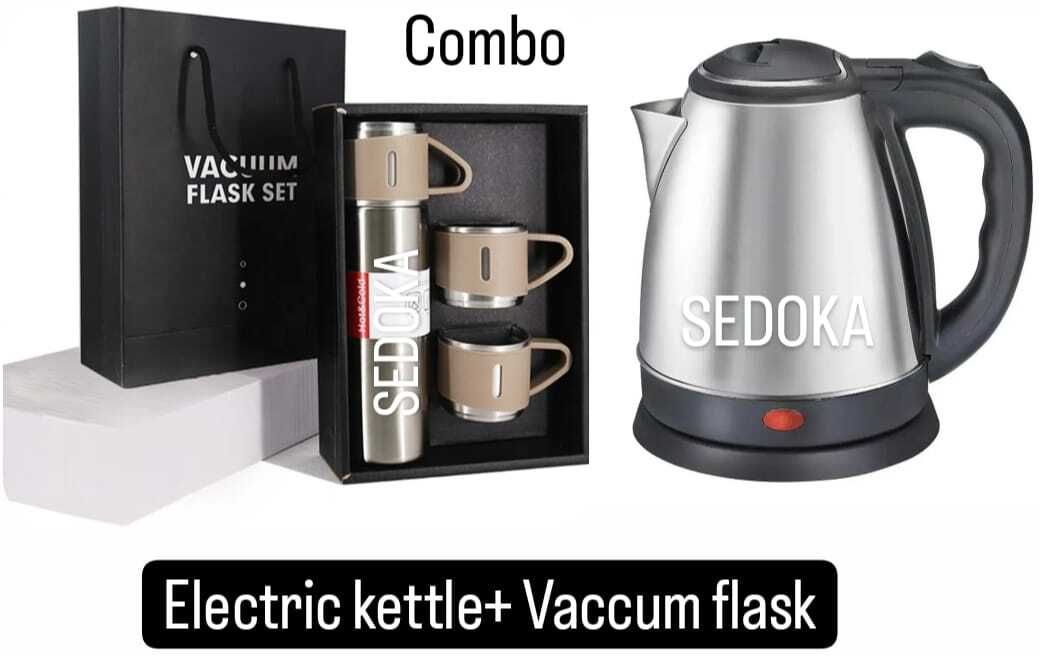 sedoka Combo of Electric Kettle & Steel Thermo Vaccum Flask Set (Insulated,500ML)TM-5 Electric Kettle-picture-22