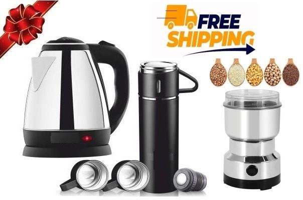 sedoka Electric Kettle & Vacuum Flask Set & Nima Mixer Grinder Electric Kettle-picture-1