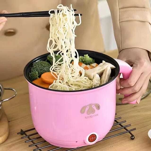 gamadiyn bazaar New Electric Cooking Pan Non-Stick Cooker, Egg-Noodle Boiler Multi Cooker Electric Kettle-picture-45