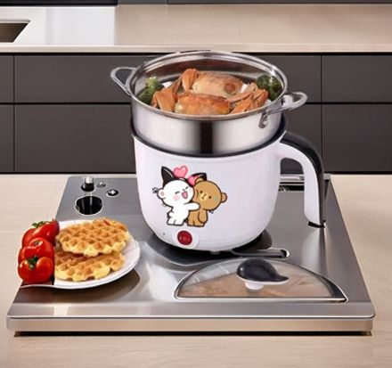 Multipurpose Multi Electric Cooker Kettle 1.8 L, 3-In-1, Glass Lid, 500W Multi Cooker Electric Kettle-image-32