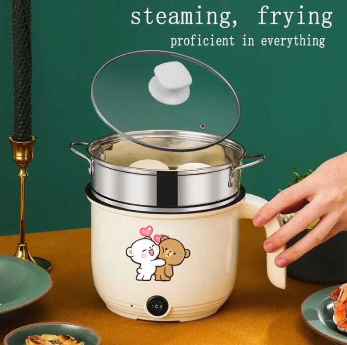 gamadiyn bazaar New Multi-Function Electric Cooker Non-stick Cooking Pot, Noodle Boiler Multi Cooker Electric Kettle-picture-22