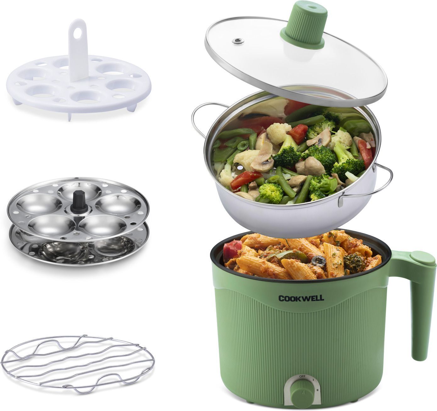 cookwell Multipurpose Nonstick Kettle Multi Cooker Electric Kettle-picture-25