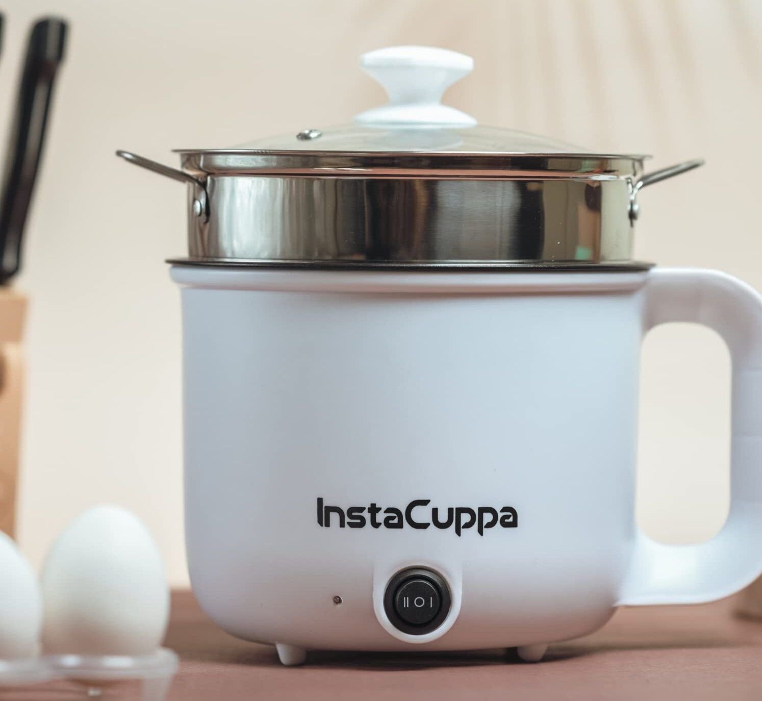 3-in-1 Multi Cook Kettle with Steamer | Non-Stick Inner Pot | 600 Watts Multi Cooker Electric Kettle-image-11
