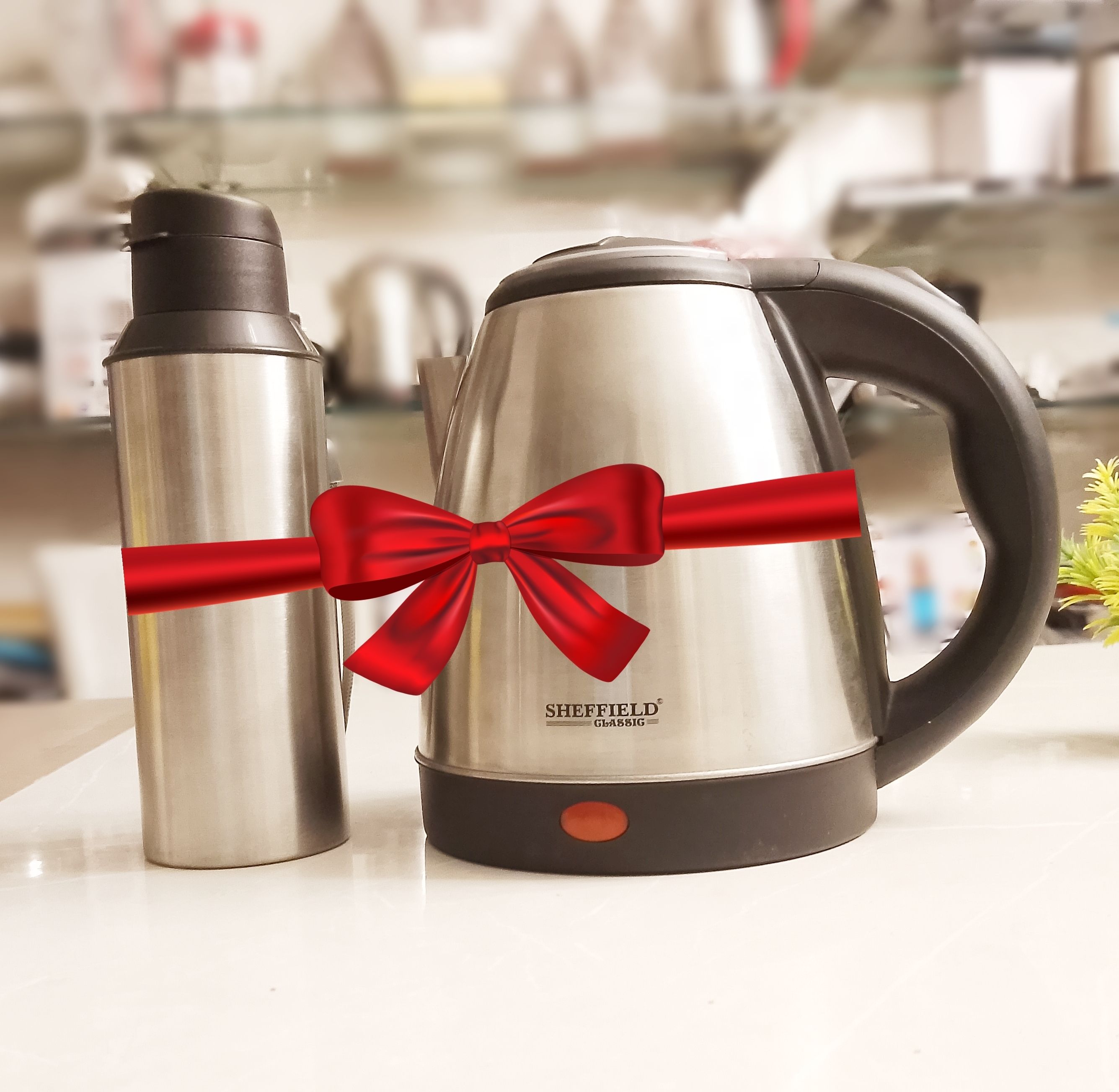 sheffield classic Combo Electric Kettle (1.5 L) & Bottle (500 ml) stainless steel Electric Kettle-picture-11