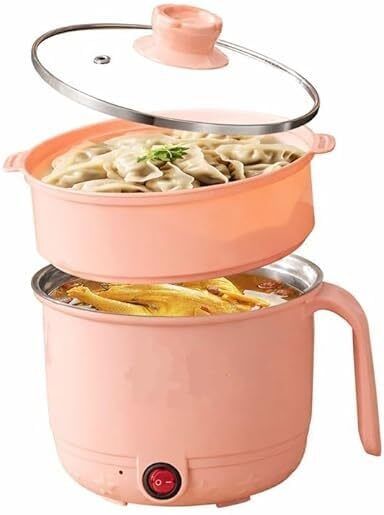 dfasion 1.5L Electric Hot Pot with Steamer Basket, Multi-Purpose Cooker e37704 Egg Cooker-picture-3