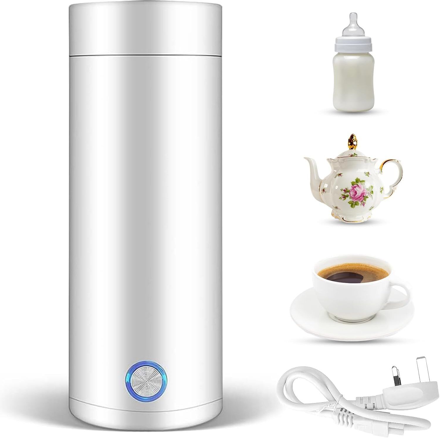 Travel Kettle 400ML Portable Electric Kettle & Quick Boil Leak Proof Portable Electric Kettle-image-6