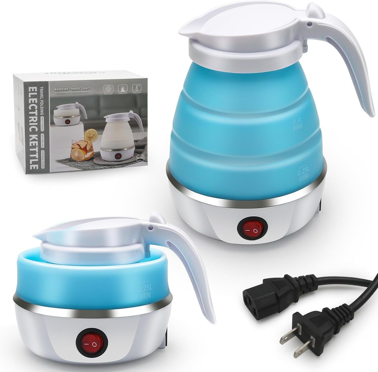 beykury Sulfar Travel Foldable Fast Boiling Portable Electric Kettle (600 mL) Electric Kettle-picture-35