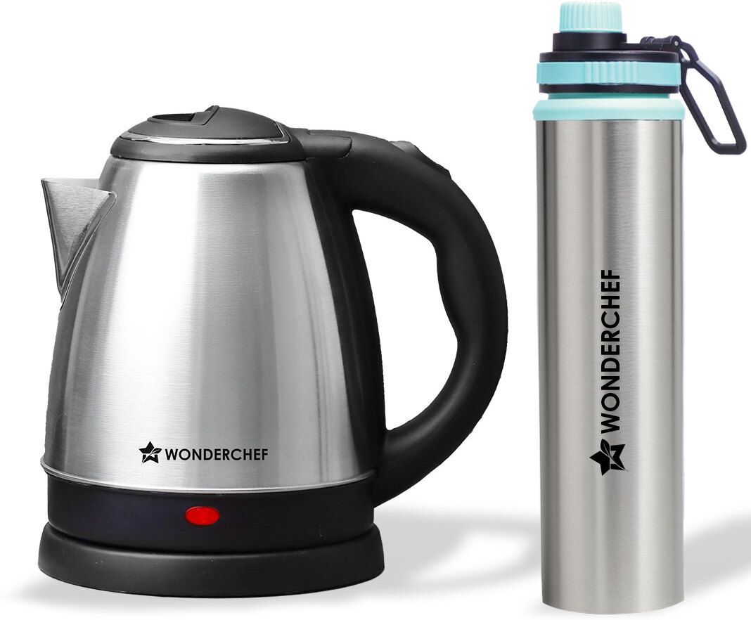 Acura Stainless-Steel Kettle 1.5L&Sippy Stainless Steel Bottle 750ml, Gift Combo Beverage Maker-image-0