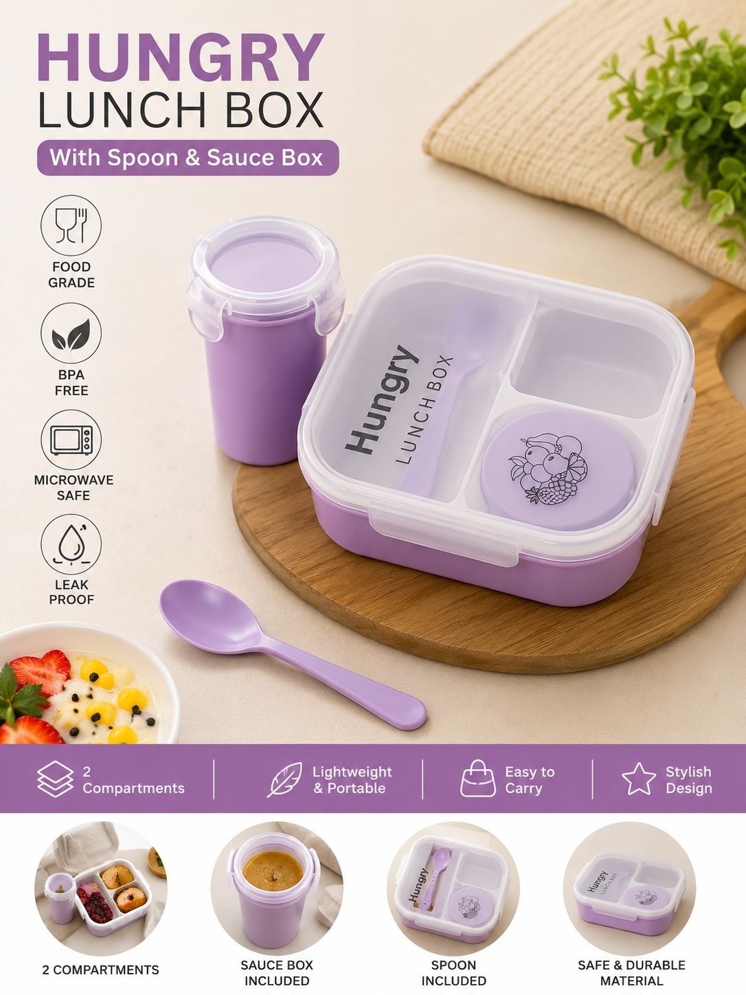hungry lunch box 250 ml 4 Compartments-picture-21