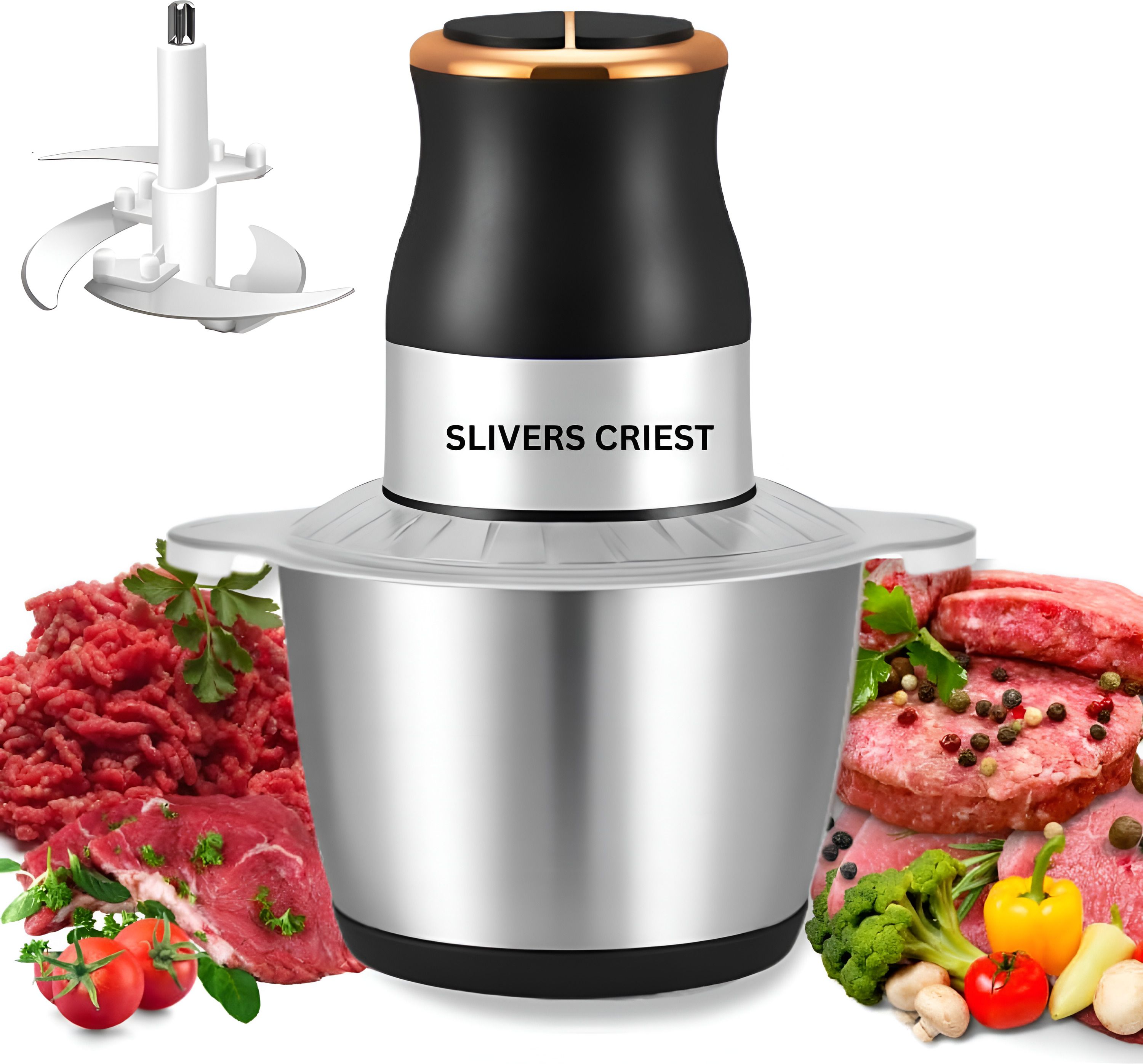 3L Electric Chopper for Kitchen,500W Meat Grinder fruit,Nut,Vegetable machine Electric Vegetable & Fruit Chopper-image-21