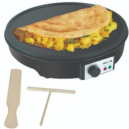 CRISP300 Electric Dosa Maker with Non-Stick Cooking Plate For Dosa,Roti,Uthappam Round Electric Pan