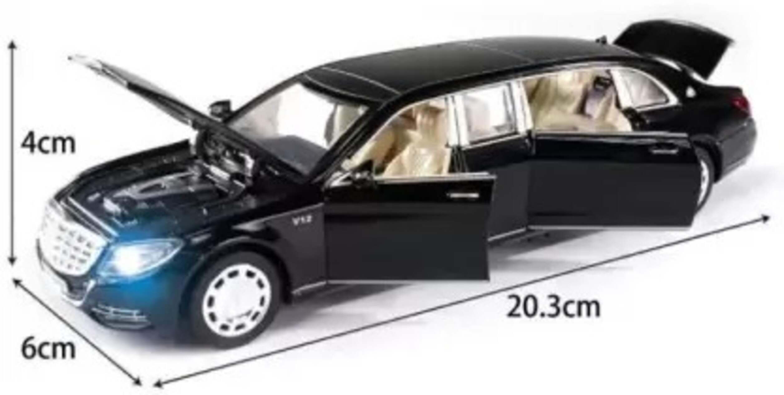 veryke Alloy metal pullback Mercedes Benz maybach S650 die cast car for kids, Car Non Battery Operated Ride On-picture-11