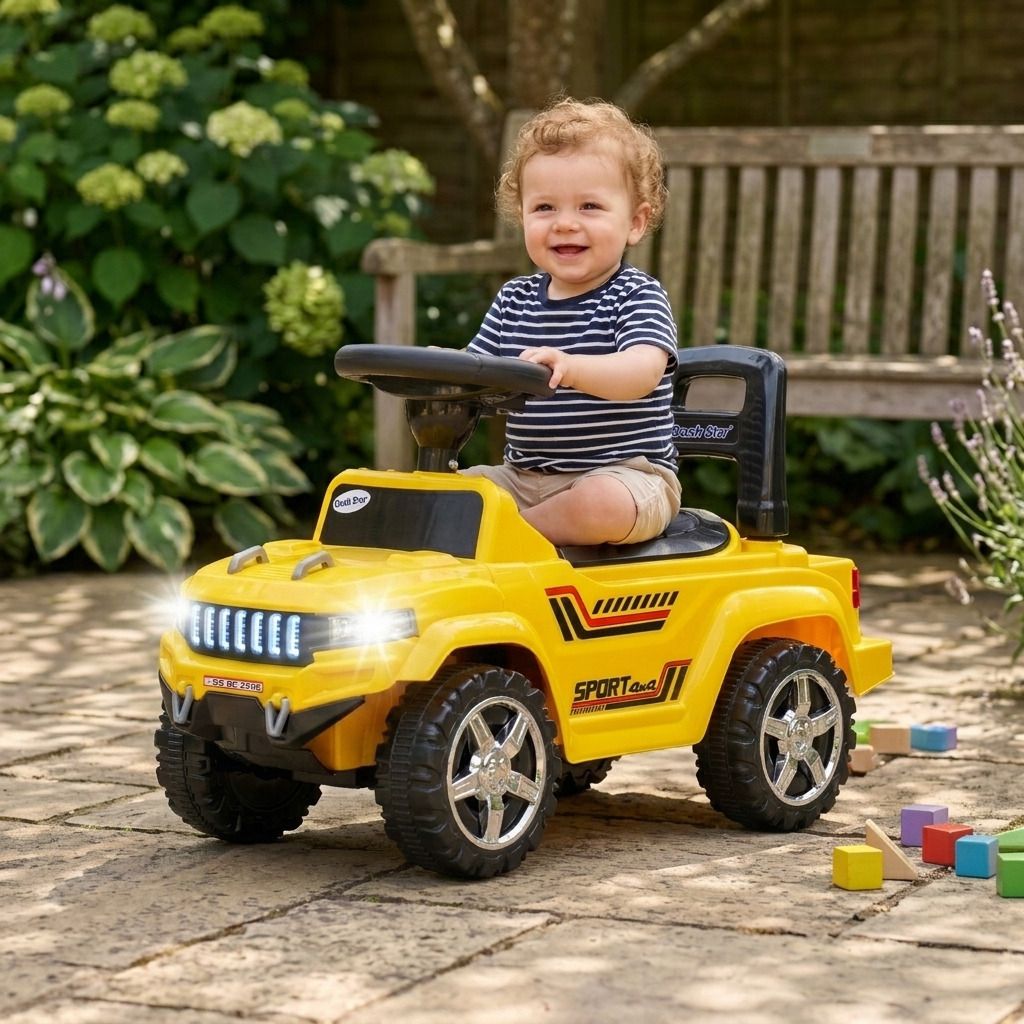 Speedy Baby Ride on Jeep Toys for Kids Push Car with Music & LED Light 1-4 Years Rideons & Wagons Non Battery Operated Ride On-image-16