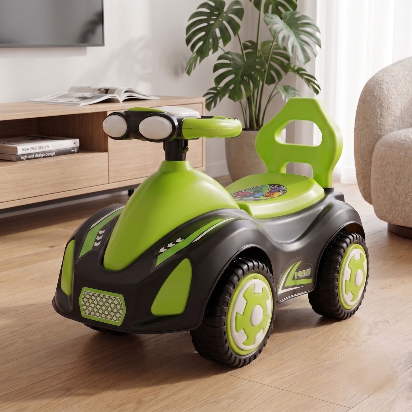 Kids Ride On Car Manual Push Toy with Steering Wheel Rideons & Wagons Battery Operated Ride On-image-4