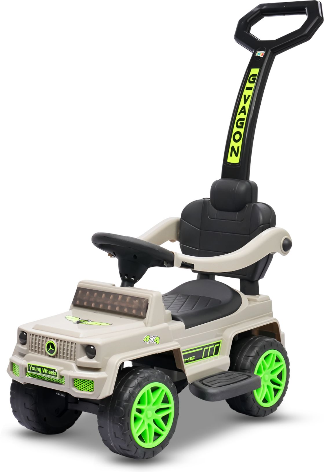 odelee Parental Push handle Kids Ride On Hummer Plus Car With Music & Lights Car Non Battery Operated Ride On-picture-27