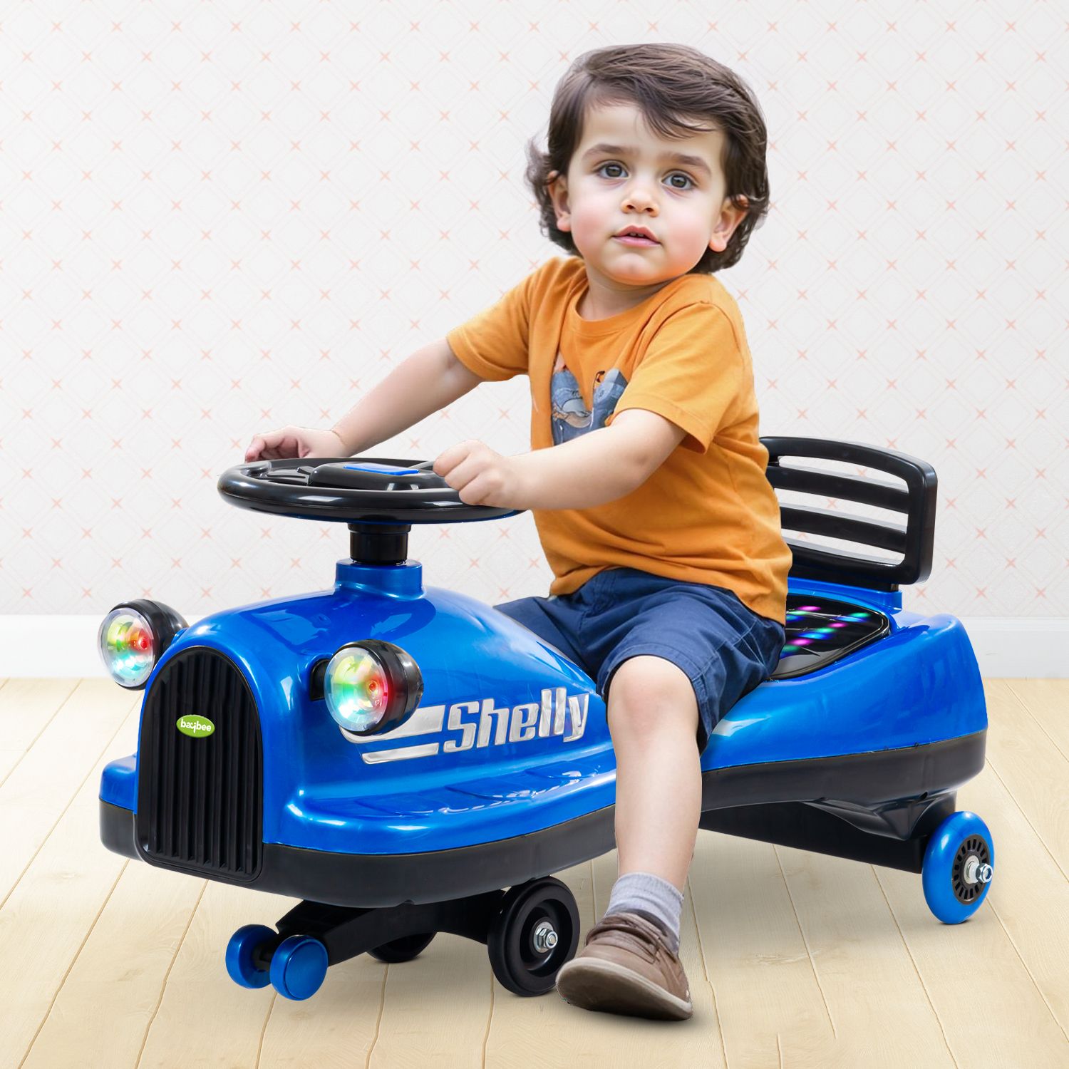 Baby Swing Car for Kids Twister Ride on Toy Car with 360° Rotation, RGB Lights Rideons & Wagons Non Battery Operated Ride On-image-30