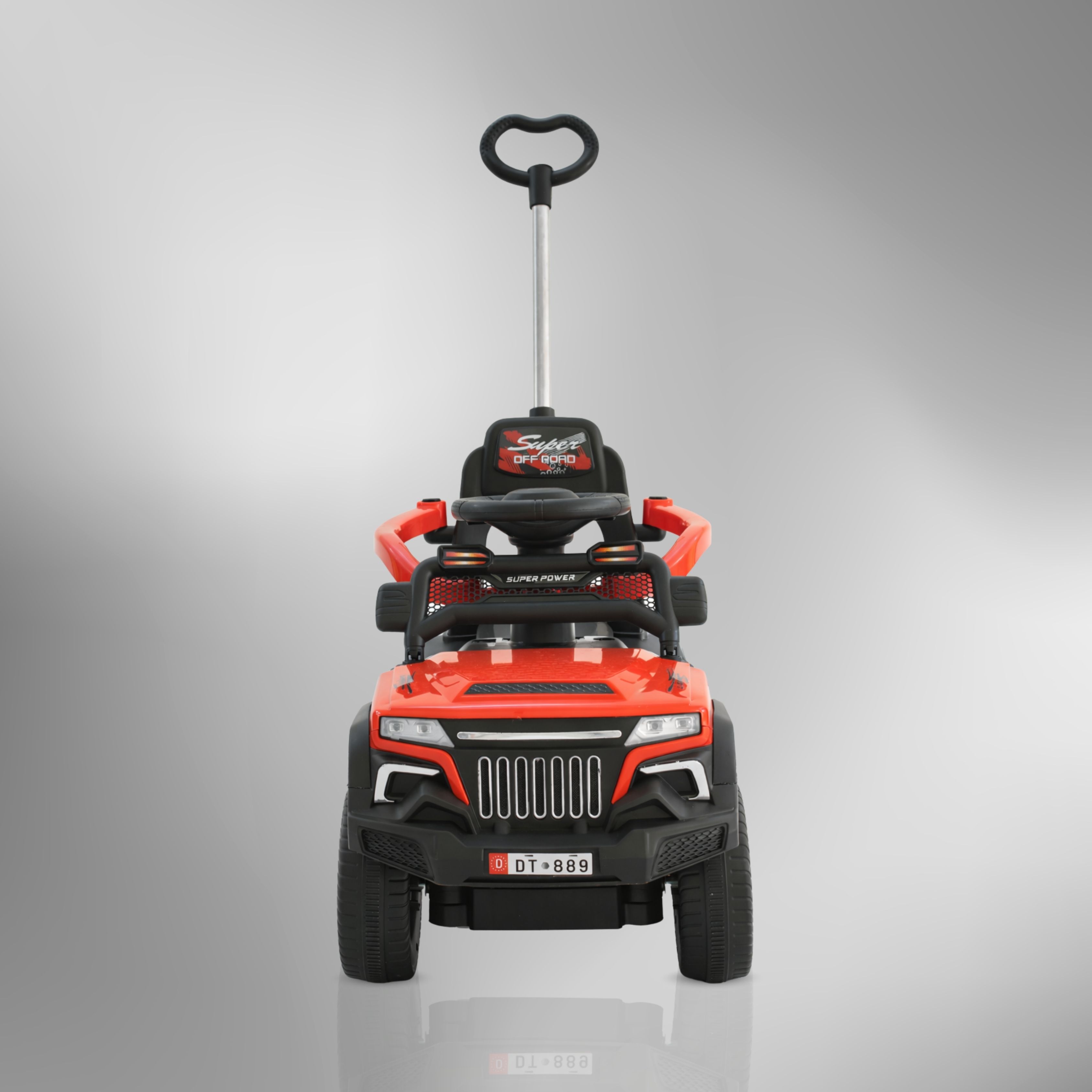 Fun Wheels Kids Manual Ride On Push Car with Parent Handle,Music & Lights-RED Rideons & Wagons Non Battery Operated Ride On-image-47