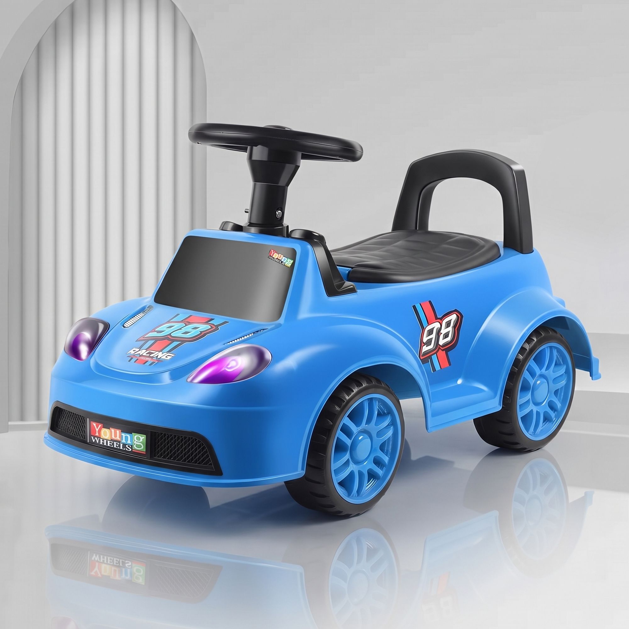 Kids Plastic Ride On Car with Steering for Boys & Girls Car Non Battery Operated Ride On-image-34