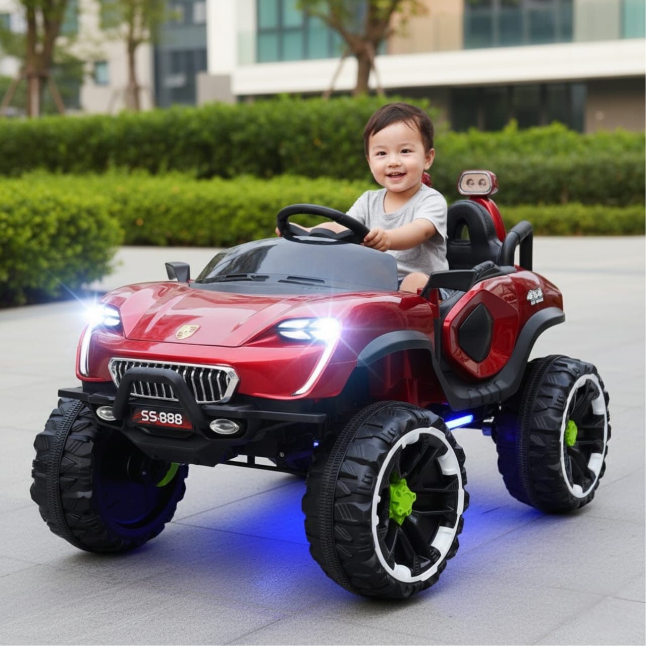 BIG JEEP RED 4X4 KIDS JEEP Jeep Battery Operated Ride On-image-23