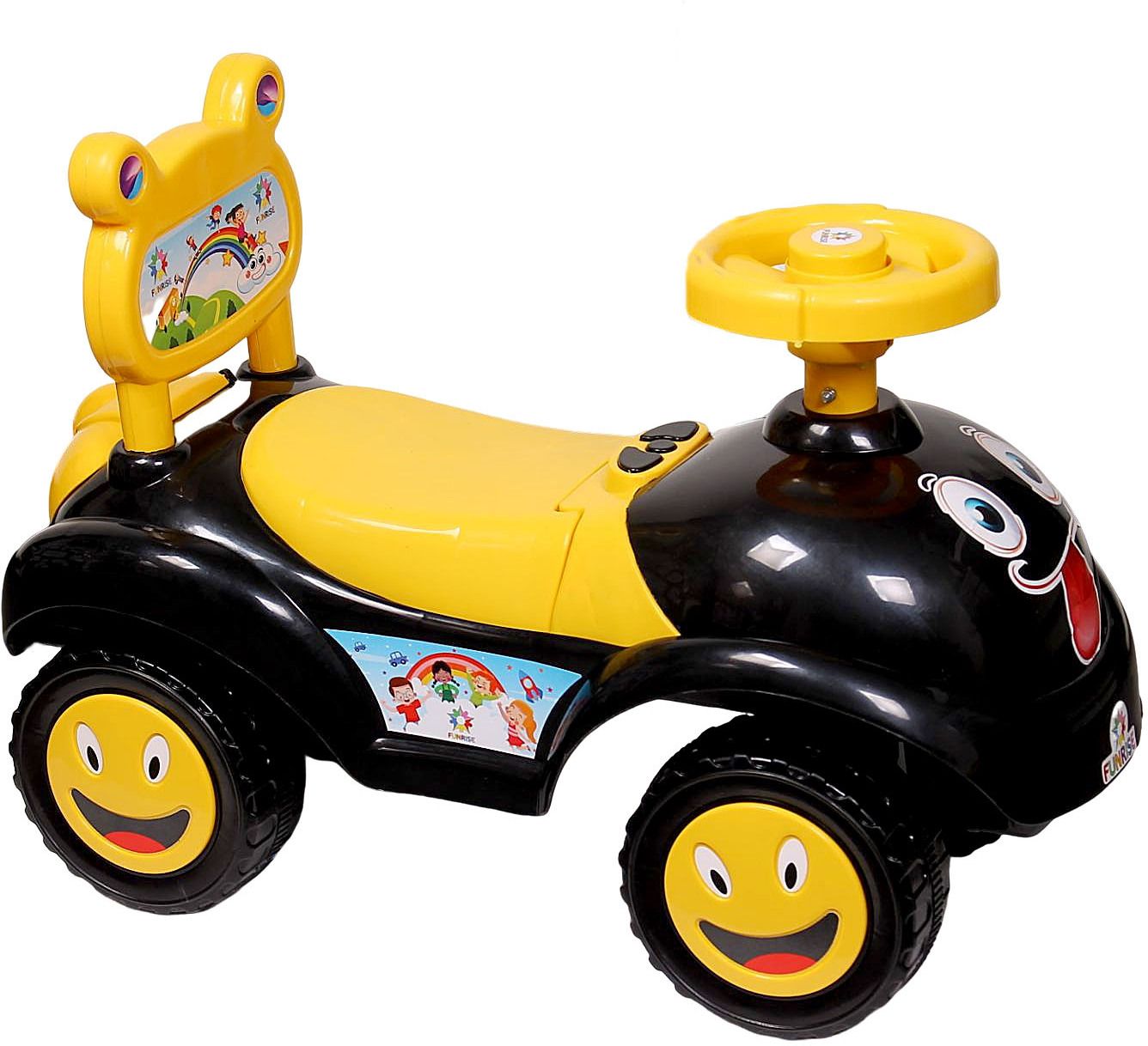 Musical Push pull Car Yellow Car Non Battery Operated Ride On-image-34