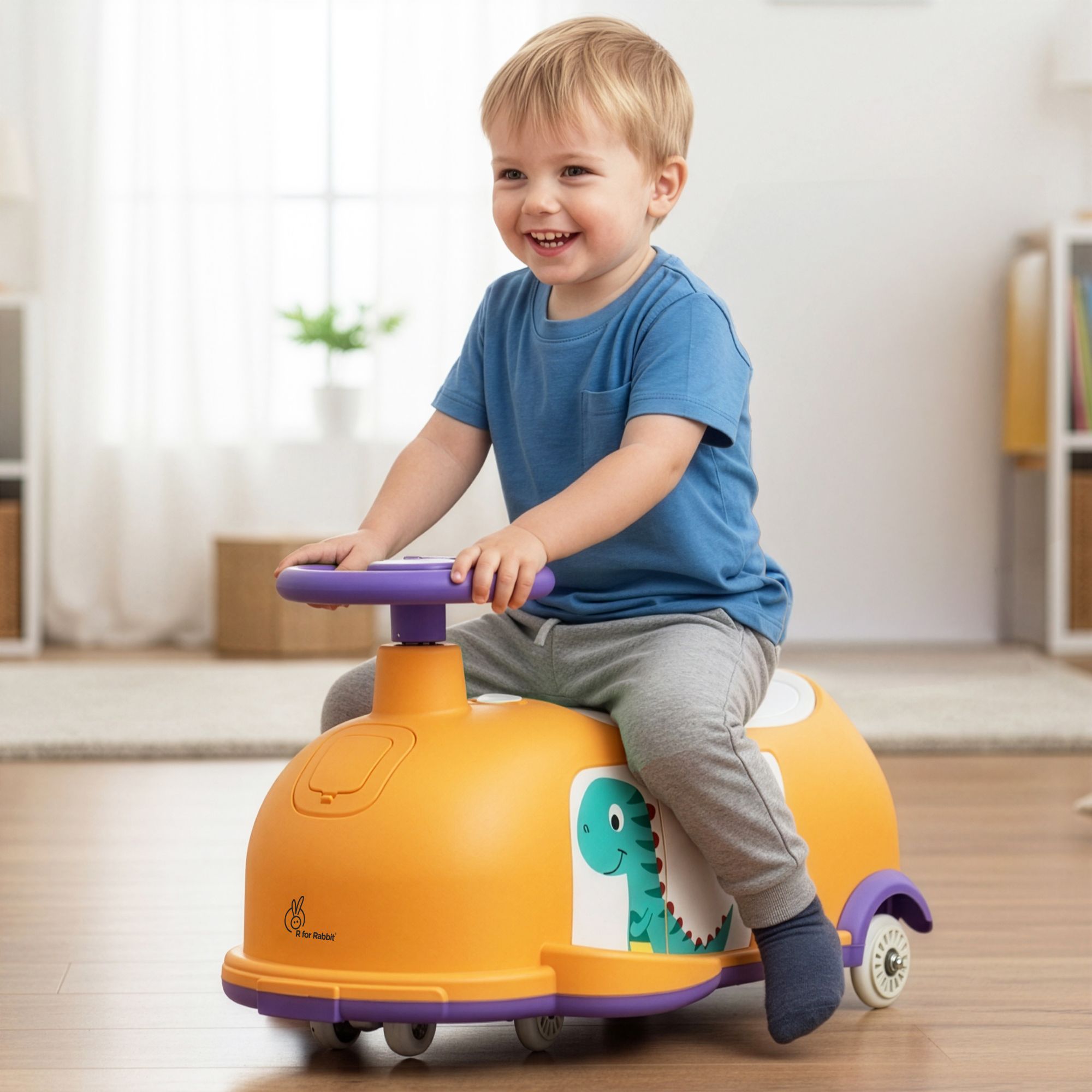 R for Rabbit Iya Iya Poppy Swing Car for Kids | Push Car | Wiggle Car |2 years+ Rideons & Wagons Non Battery Operated Ride On-image-47