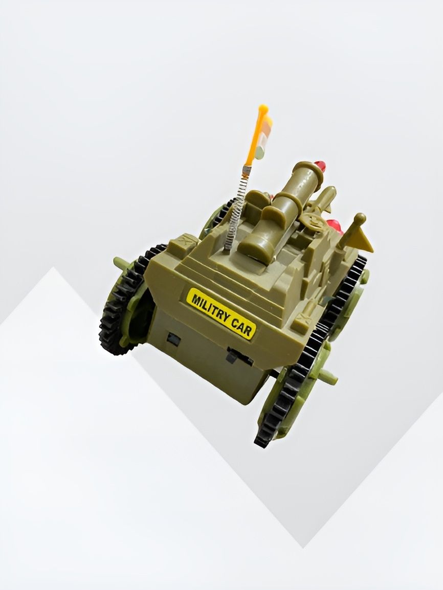 Tumbling Military Tank Toy with Sound and Flash Light pack of 1 (Multicolor) Rideons & Wagons Battery Operated Ride On-image-48