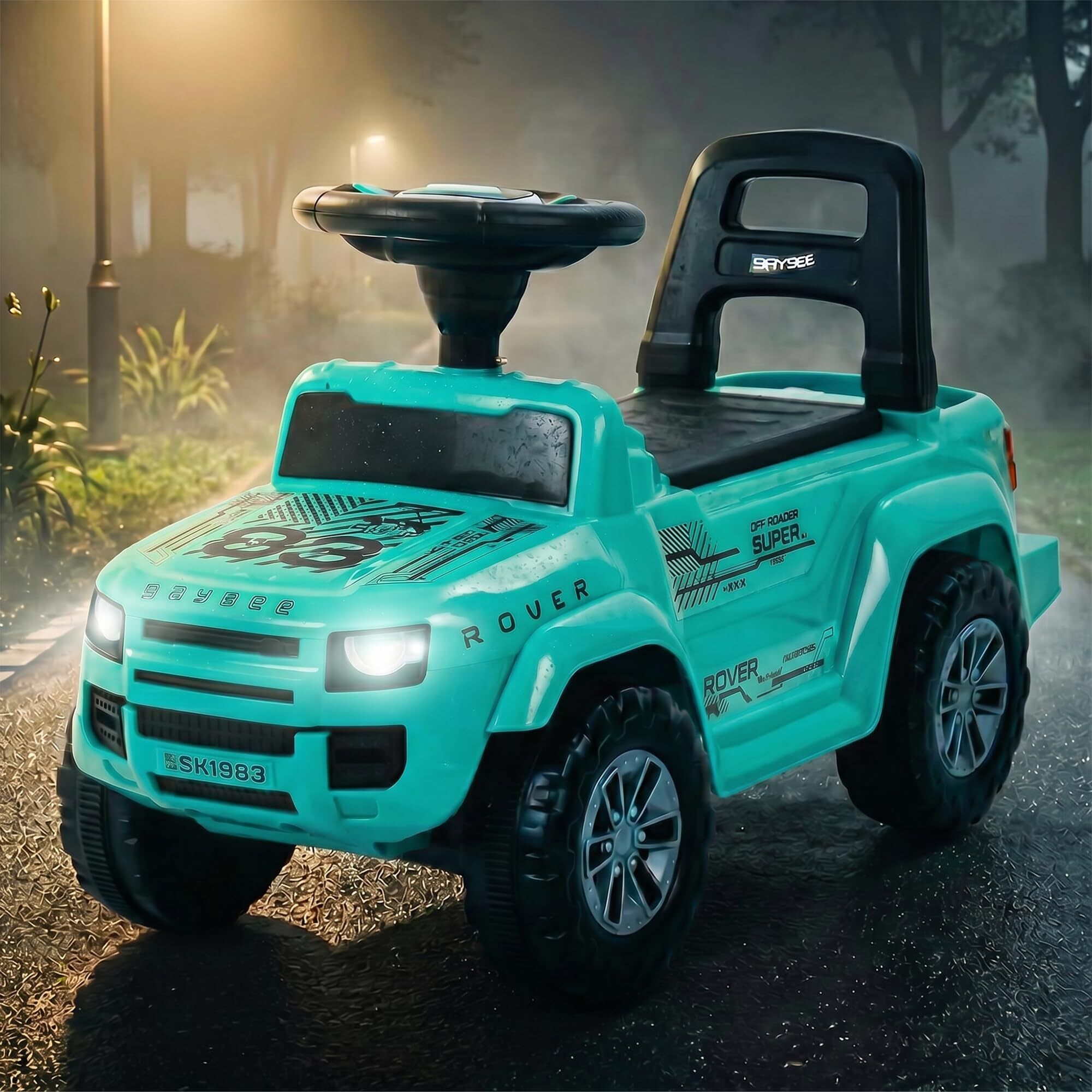 Baby Ride on Car for Kids | LED Lights, Music, Storage Basket, 1-3 Years Rideons & Wagons Non Battery Operated Ride On-image-34