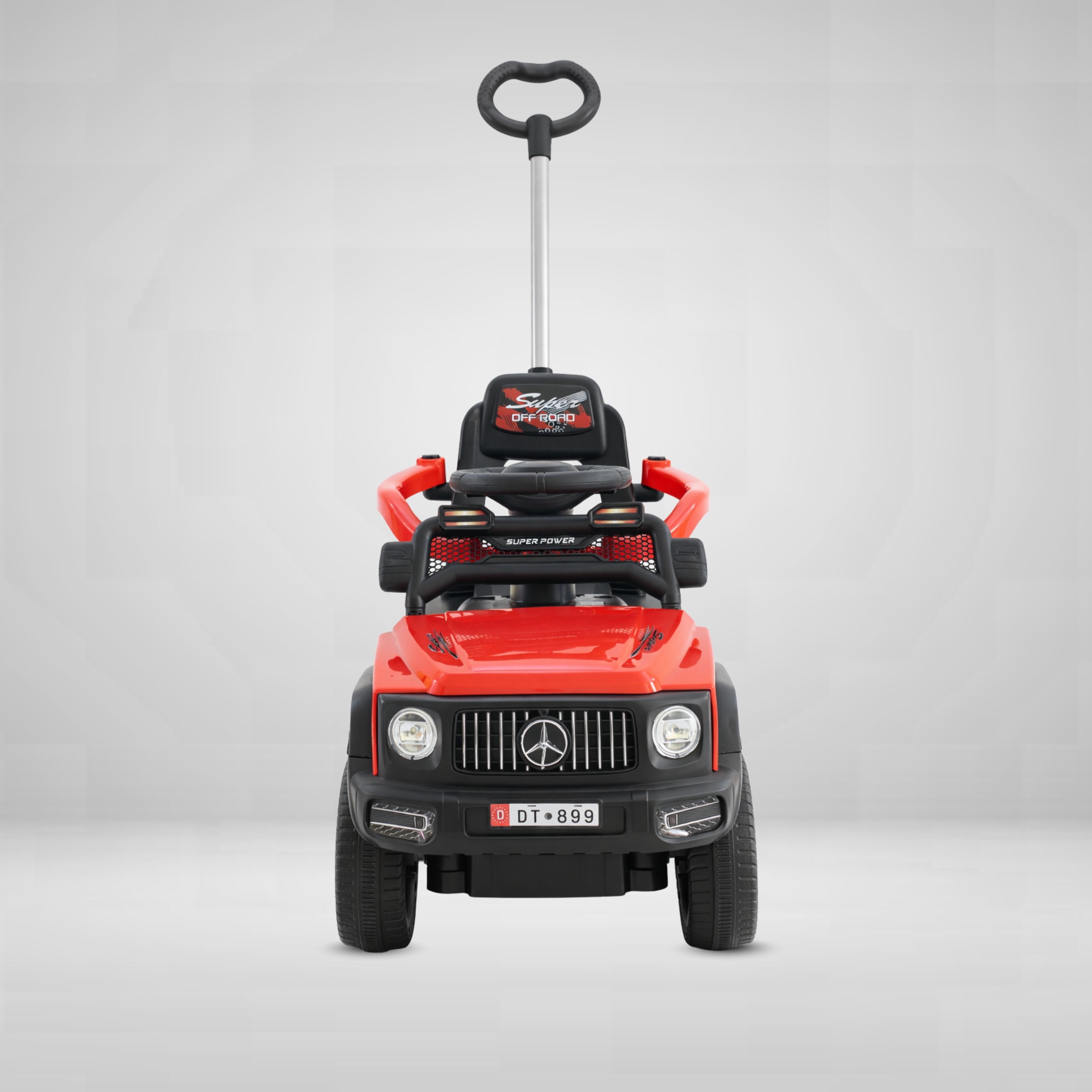 Fun Wheels Kids Manual Ride On Push Car with Parent Handle,Music & Lights-RED Rideons & Wagons Non Battery Operated Ride On-image-45