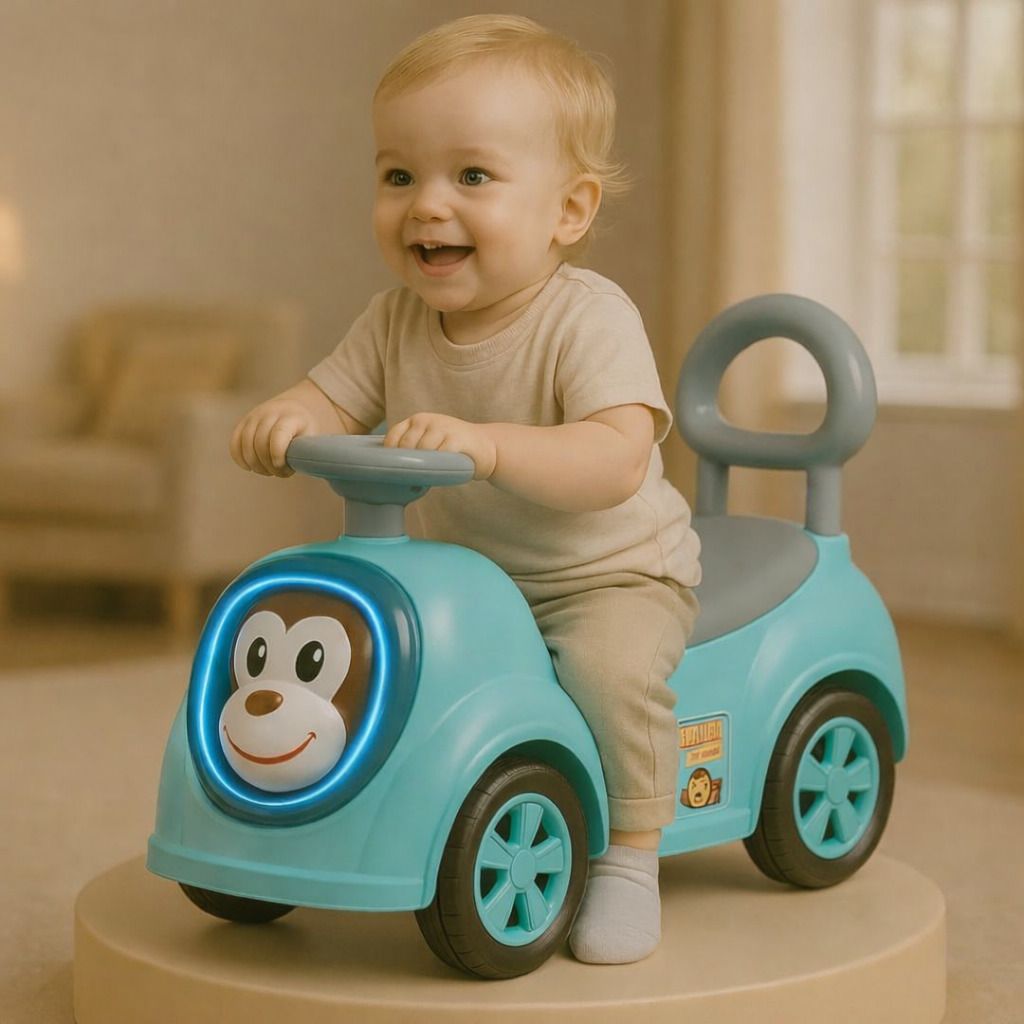 Ride On Car for Kids Baby Push Car with Steering & Light Rideons & Wagons Non Battery Operated Ride On-image-39