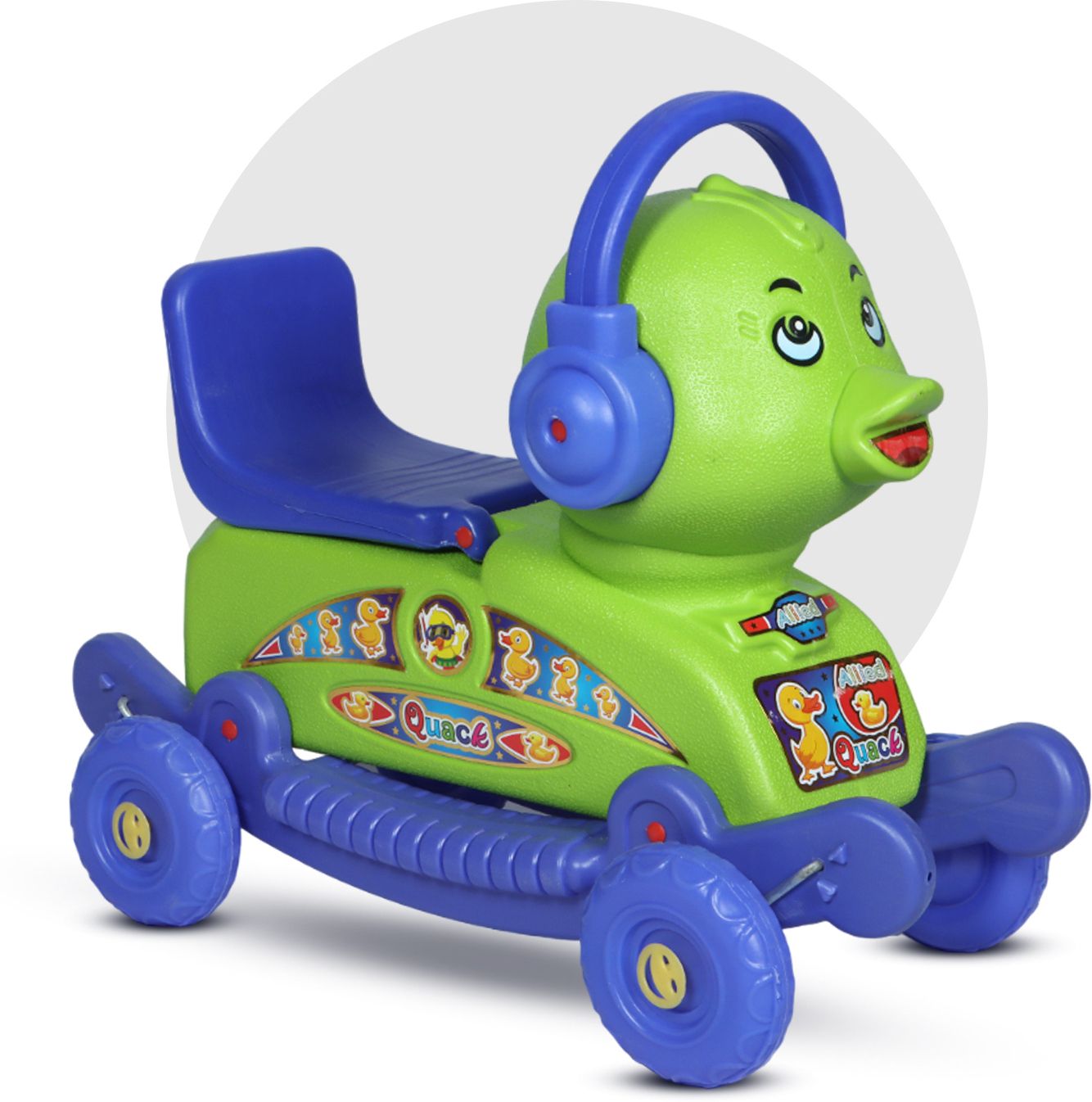 Toy Plus Quack Duck Rider for Kids 1-3 Years Old, 2-in-1 Rocker Scooter Non Battery Operated Ride On-picture-20