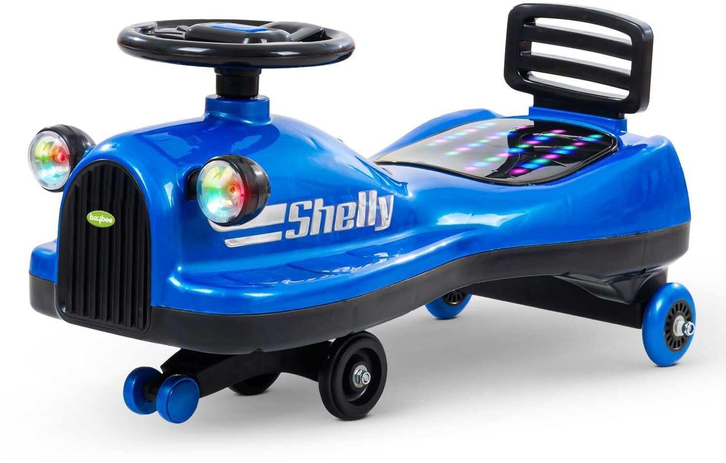 Trio Baby Swing Car with Lights & Music | 360° Ride-On (3-8Y) Scooter Non Battery Operated Ride On-image-35