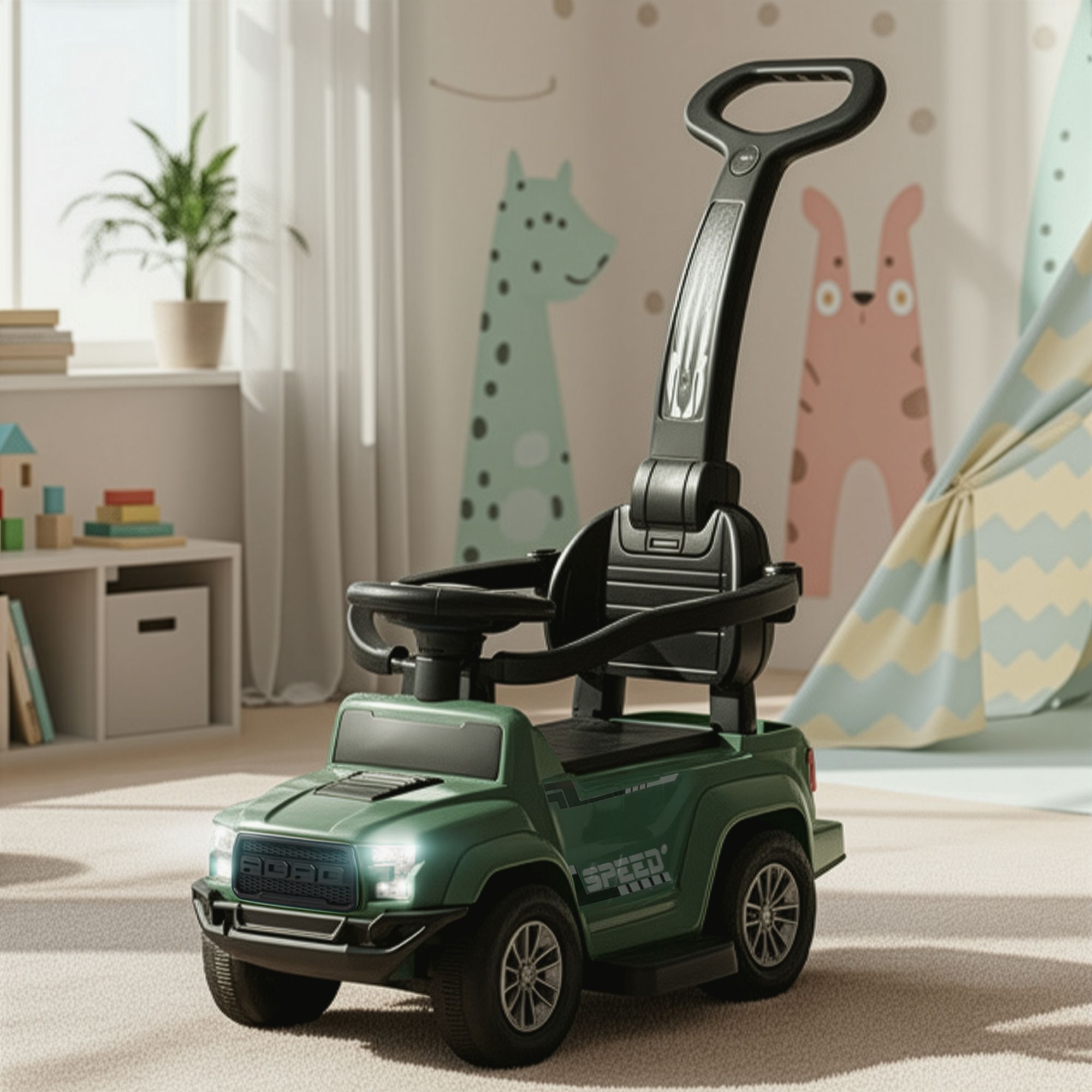 Roady Pro Baby Ride on Jeep Toys for Kids Push Car with Music & Light 1-4 Years Rideons & Wagons Non Battery Operated Ride On-image-22