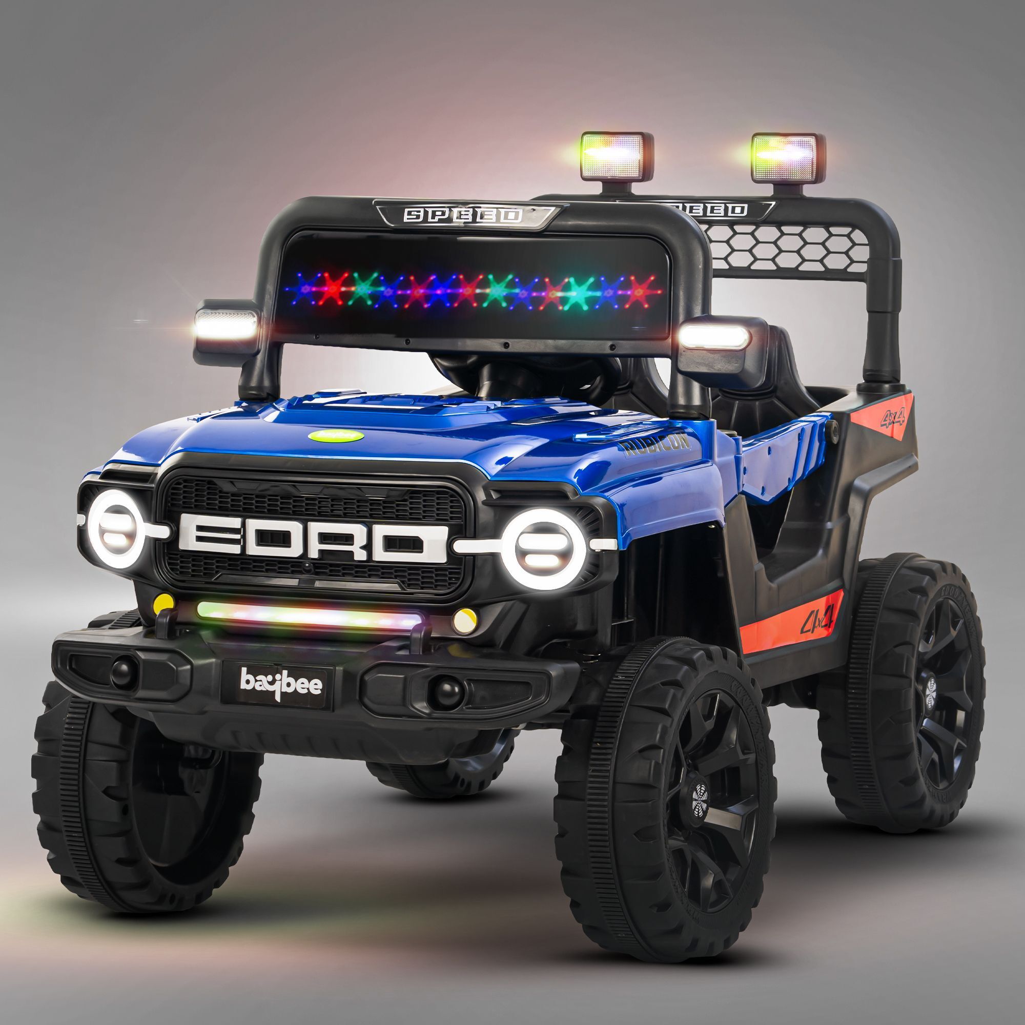 oh baby Rubicon Electric Jeep Ride on Baby Battery Jeep/Car for Kids with Light & Music Jeep Battery Operated Ride On-picture-35