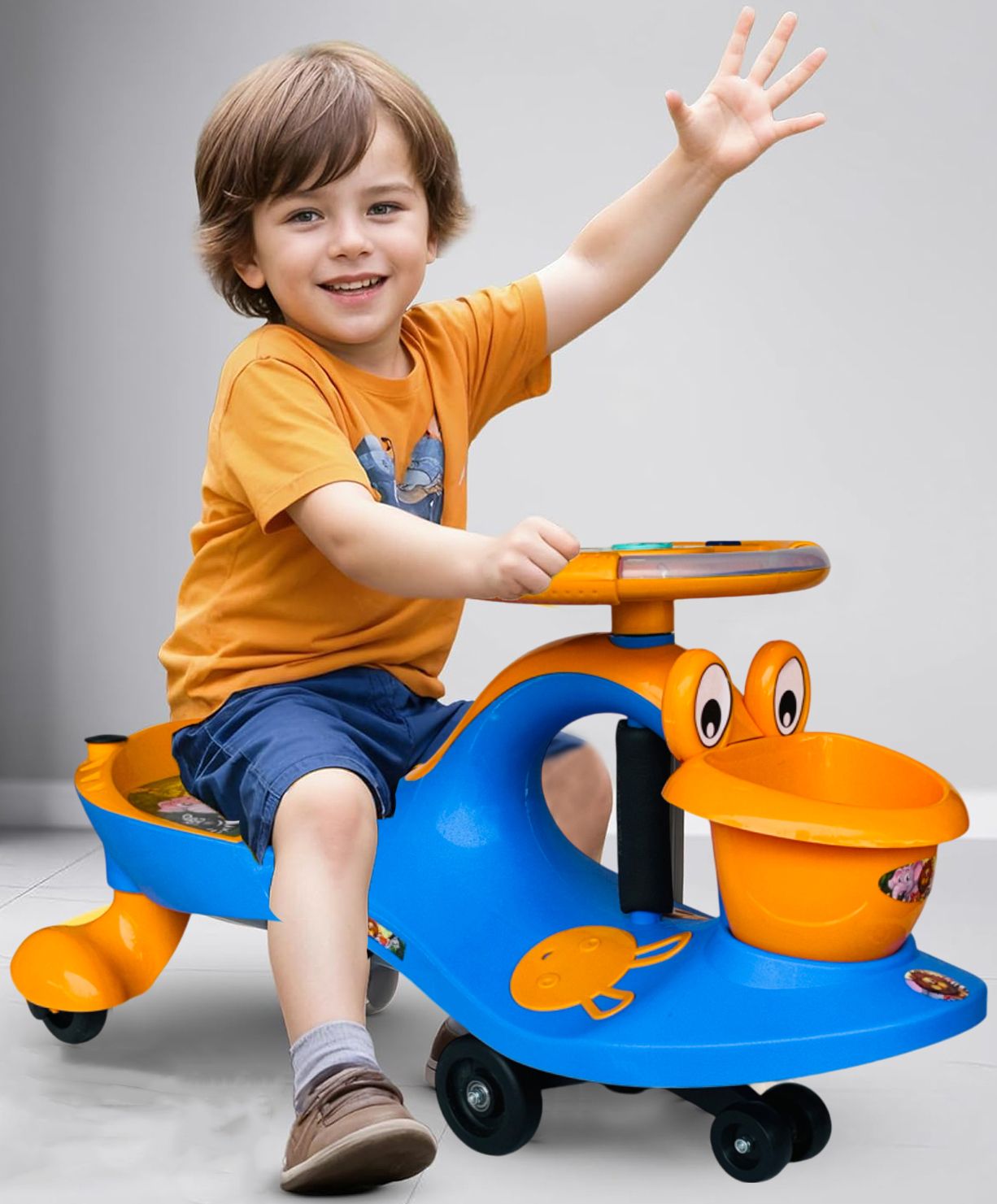 Panda Car Magic Steering Swing Rideon for kids twister Rideons & Wagons Non Battery Operated Ride On