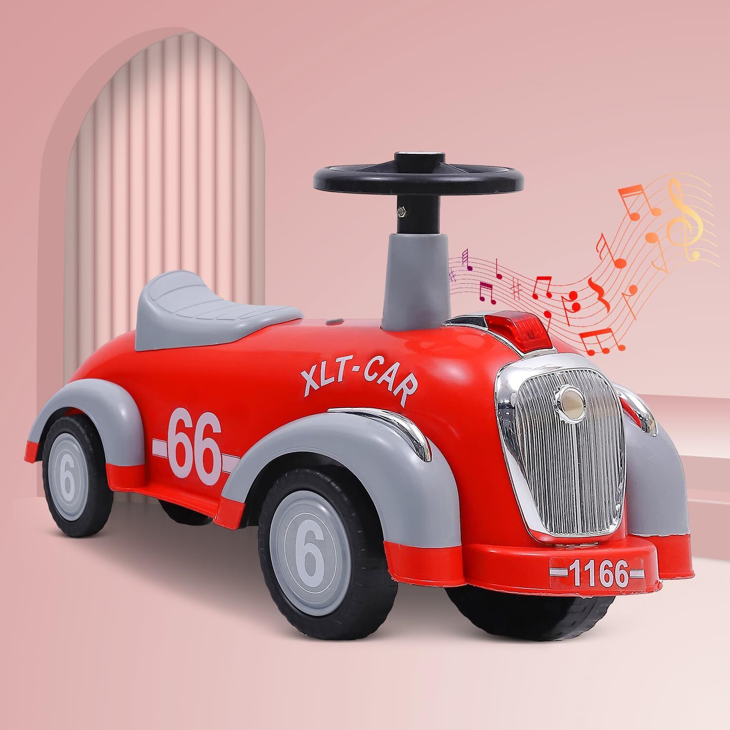 webby Ride On Car with Music for 1-3 Years Old Kid | Push Car | Birthday Gift Car Non Battery Operated Ride On-picture-26