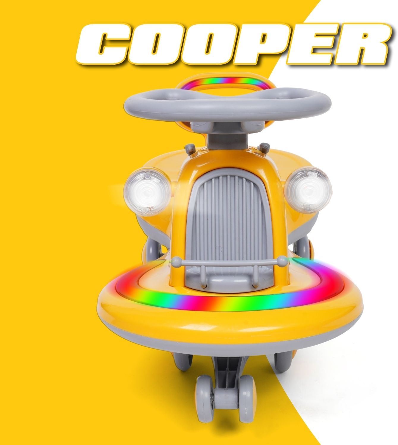 kidbitkart Train Musical Front Lights with Backrest Lights Superior Quality Smooth Wheels Car Non Battery Operated Ride On-picture-16