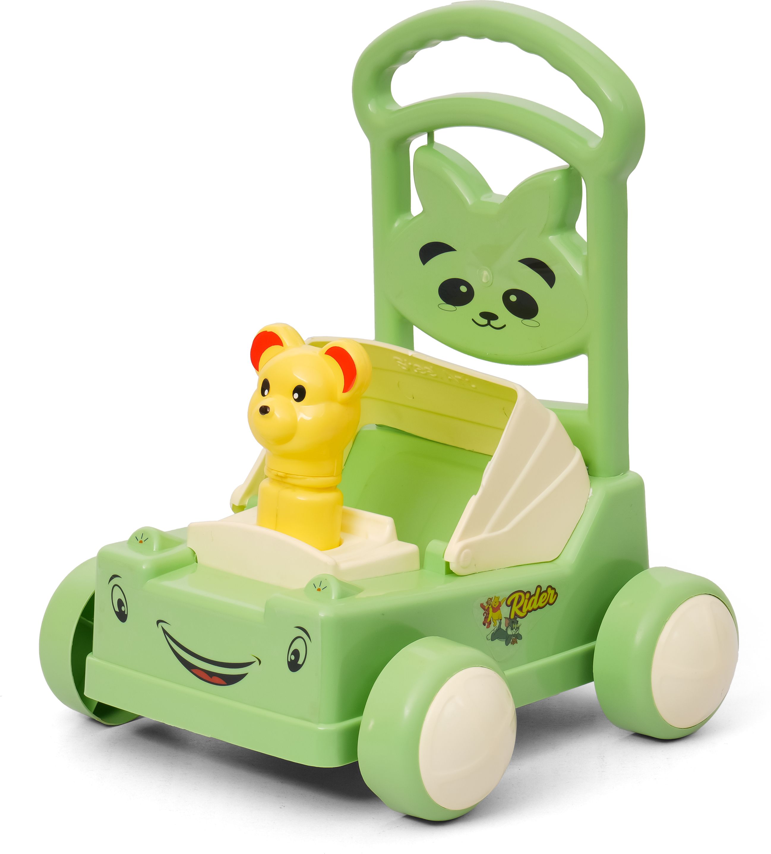 Appu Rider - with Cartoon Bear Mascot Sturdy Toddler Floor RideOn Push Car Rideons & Wagons Non Battery Operated Ride On-image-23