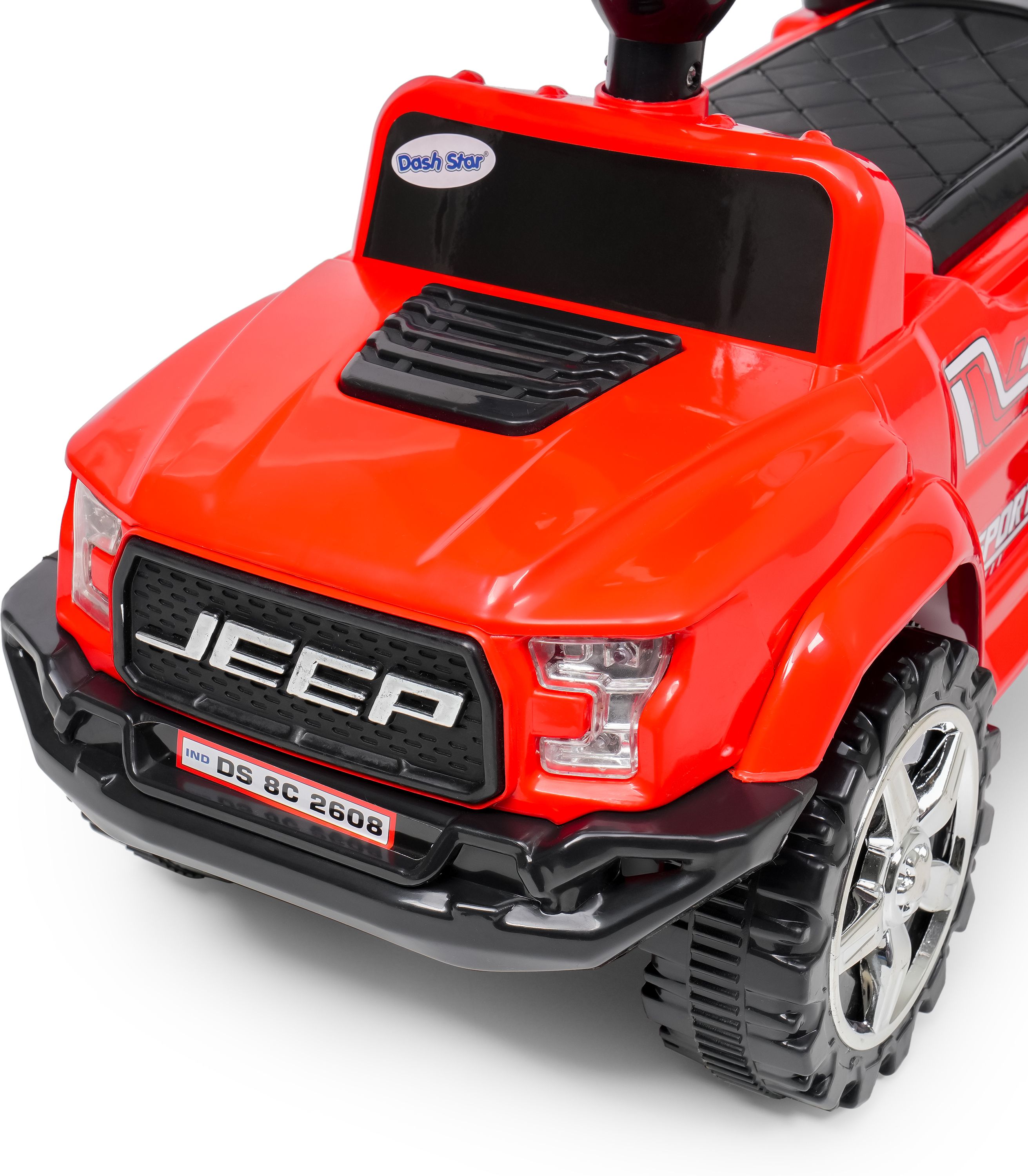 joyride Dstar Jeep4x4 Ride on Jeep for Kids |Music & Horn| Backrest Storage & Big Wheels Jeep Non Battery Operated Ride On-picture-24