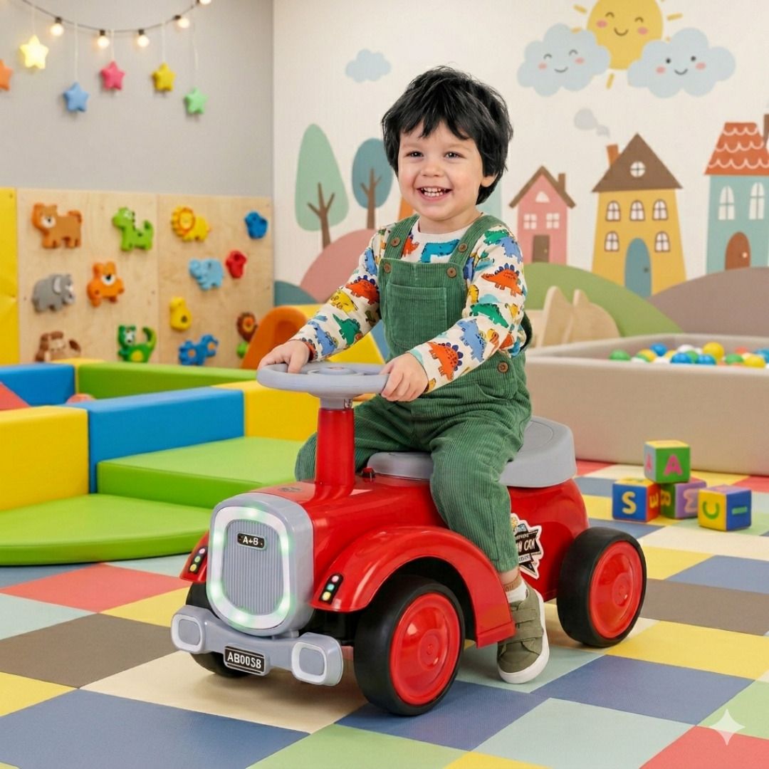 Veteran Car Push Ride On for Kids with Music, Lights & Steering (2–5Y) Car Non Battery Operated Ride On-image-43
