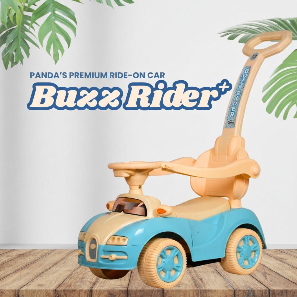 joyride Buzz+ Rider Ride-On Car for Kids | Music & Horn Steering | Back Support Handle Rideons & Wagons Non Battery Operated Ride On-picture-35
