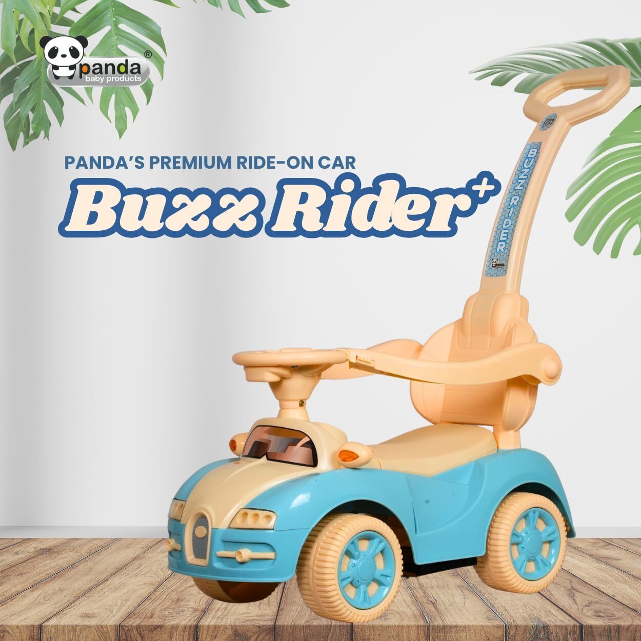 panda baby products Buzz Rider Plus Car for Kids with Music & Horn Car Non Battery Operated Ride On-picture-20