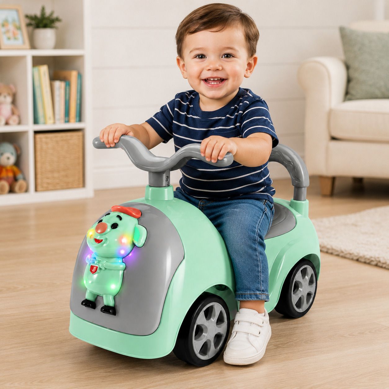 Kids music and lights, 1 to 4 years, kids toy car Car Non Battery Operated Ride On-image-37
